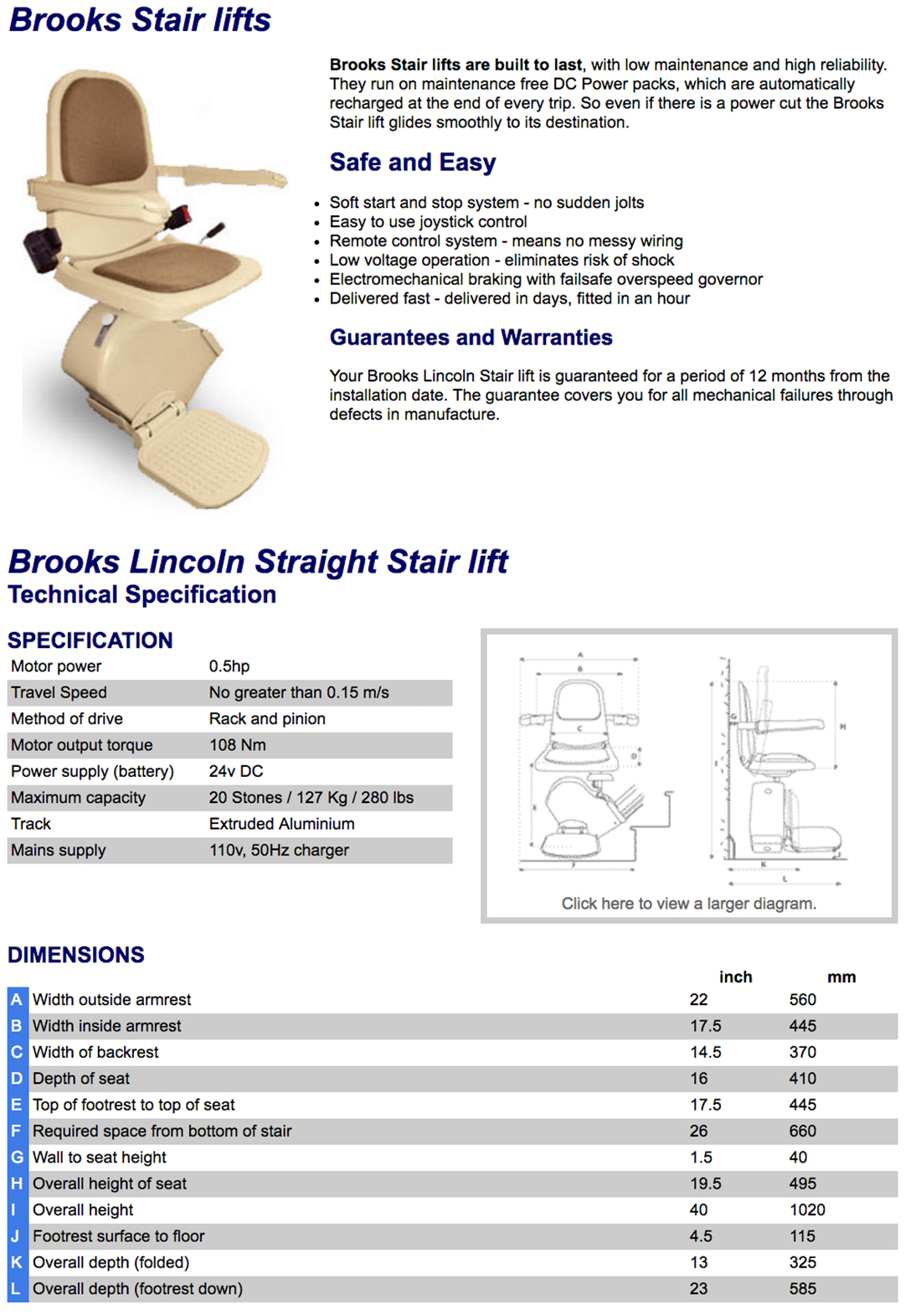 brooks stairlift repairs NYC